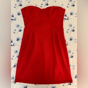 Garage strapless red bodycon dress (S size)